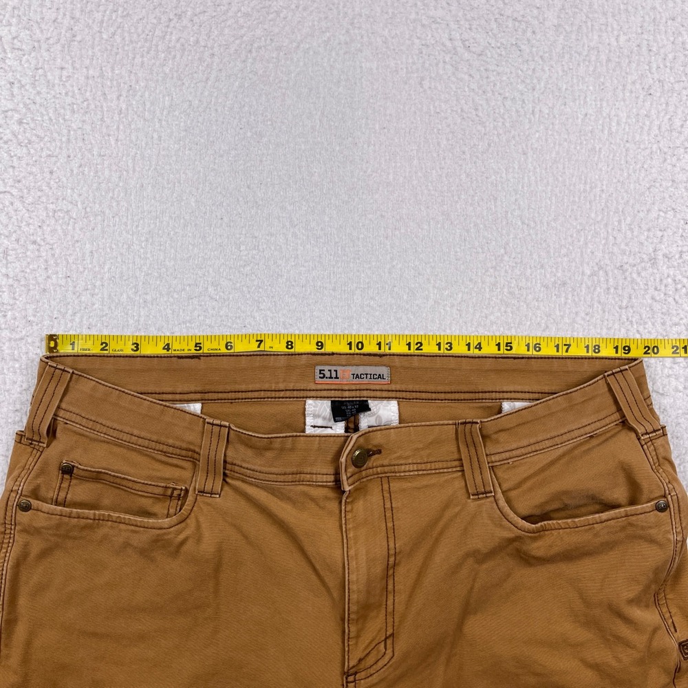 5.11 Tactical Defender-Flex Slim Pants Mens 40x32 (Fit 40x29) Brown 74517-080 - Picture 4 of 8